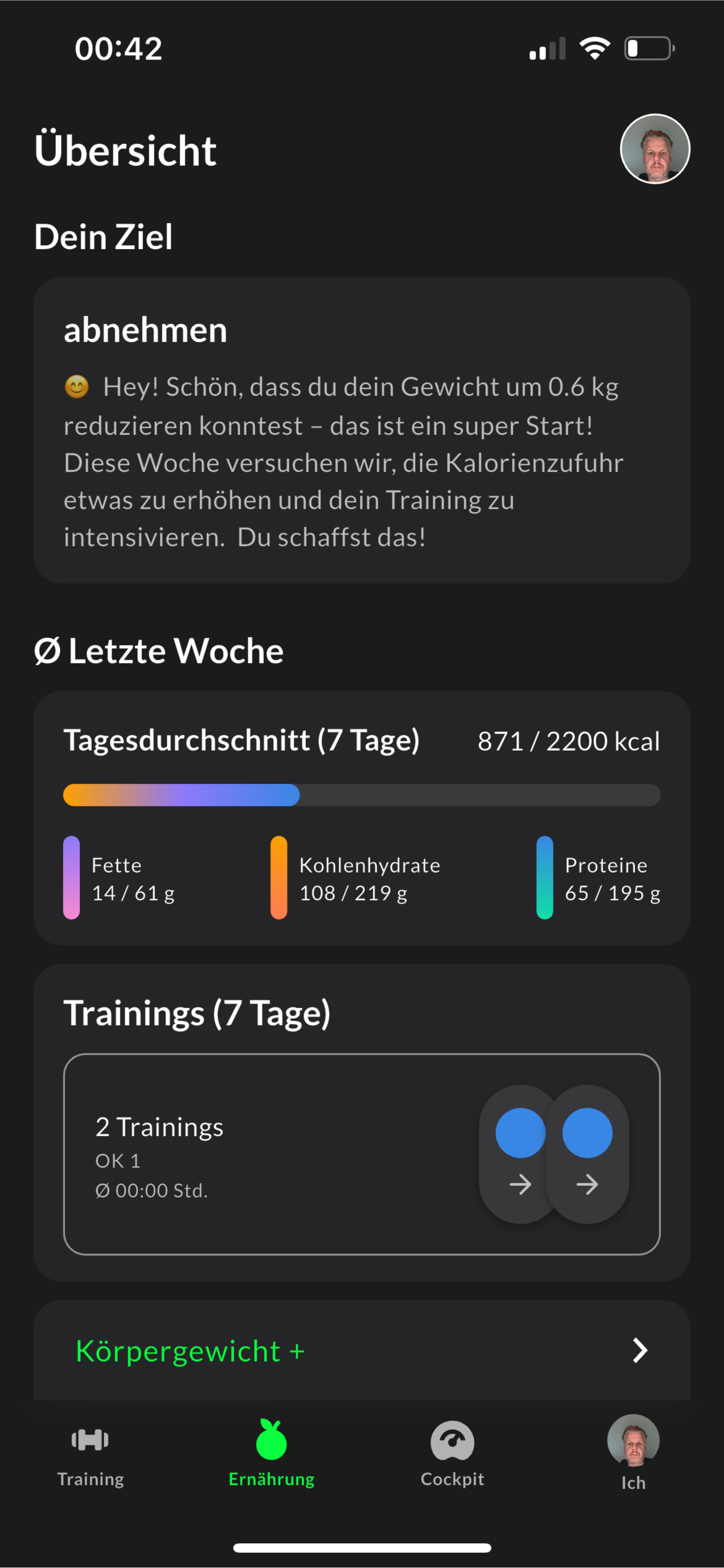 Athlory App für Training