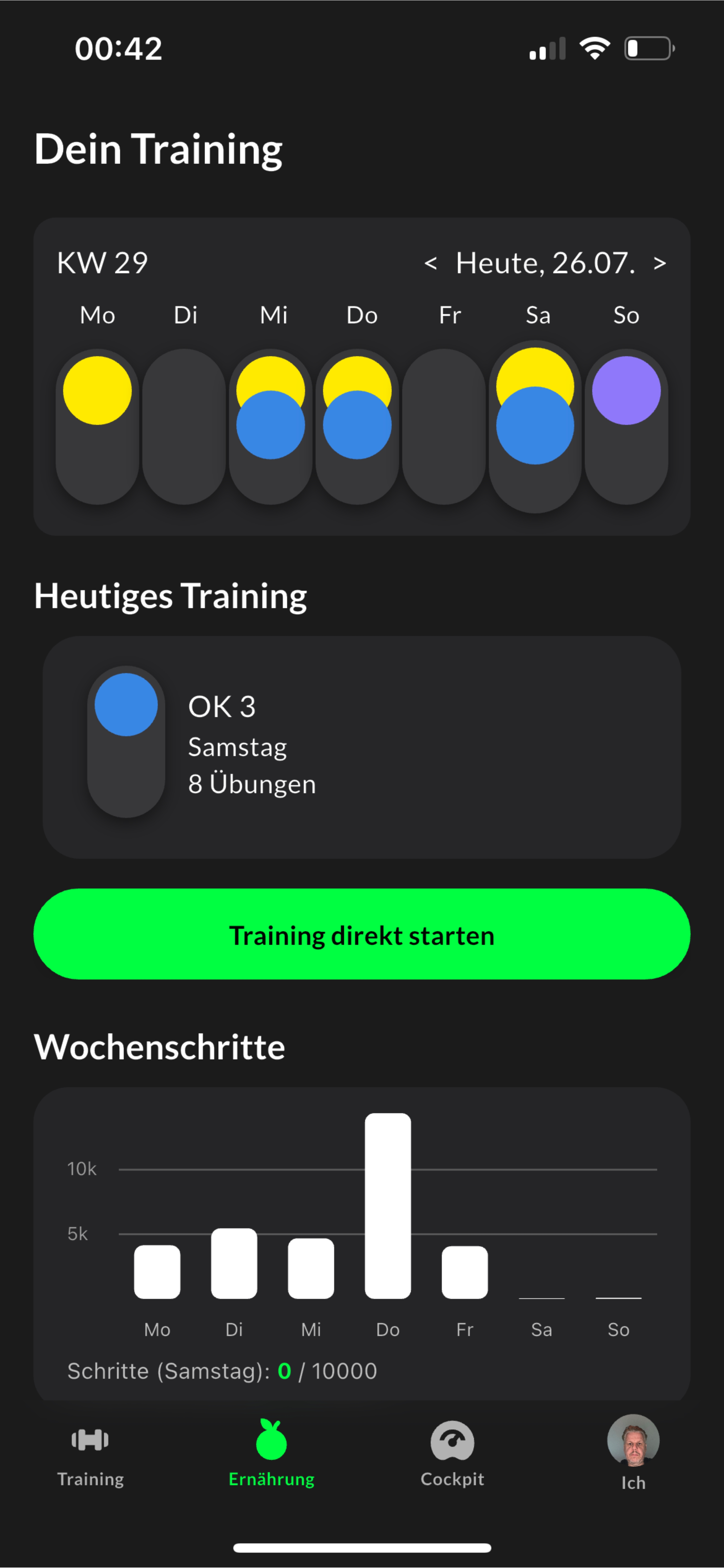Athlory App für Ernährung